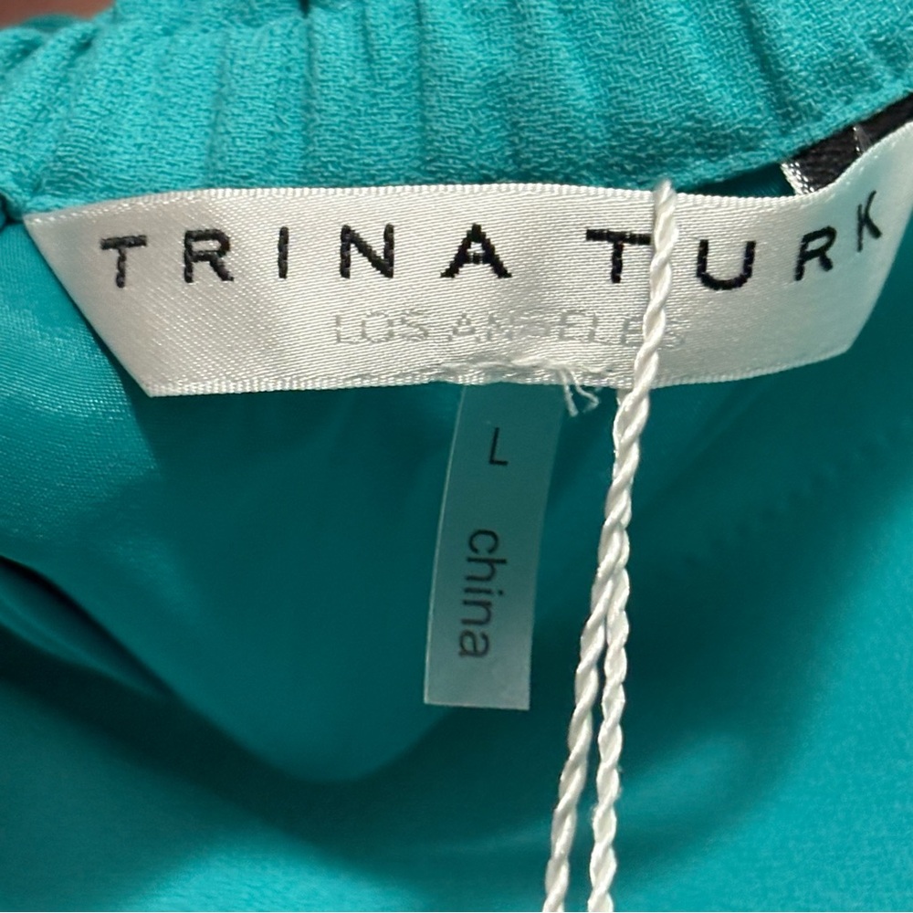 Trina Turk Vibrant Aqua Blue Dress Size Large NWT - Picture 2 of 12